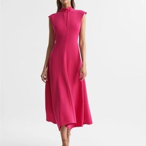 Reiss Fuchsia Midi Dress